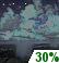 A chance of light rain showers