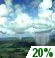 A chance of light rain showers, with isolated thunderstorms